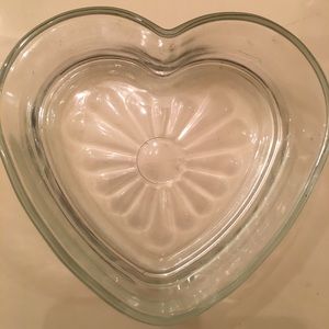 Heart glass makeup or cosmetic holder
